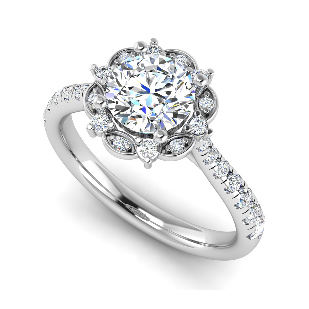 Oaklynn Halo Engagement Ring